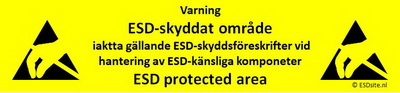  Varning - ESD-skyddat område